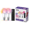 Image de WiZ, kit 2 ampoules connectées E27 Wi-Fi + télécommande, équivalent 60W, fonctionne avec Alexa, Google Assistant en occasion ou reconditionné