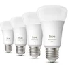 Image de Ampoules LED connectées - Pack de 4 - A60 - Lumière blanche et colorée - Culot E27 6W 810 lumens