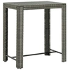 Image de Table de bar de jardin Gris 100x60,5x110,5 cm Résine tressée