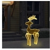 Image de Décoration de Noël de renne avec maille 306 LED 60x24x89 cm
