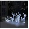Image de Kerstdecoratie rendieren en slee 280x28x55 cm acryl289980
