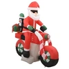 Image de Père Noël gonflable sur moto LED IP44 160 cm