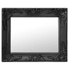 Image de Miroir mural style baroque 50x40 cm noir 320311