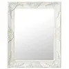 Image de Miroir mural style baroque 50x60 cm Blanc