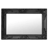 Image de Miroir mural style baroque 60x40 cm noir 320331