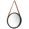 Image de Miroir mural avec sangle 40 cm Noir 320363