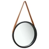 Image de Miroir mural avec sangle 50 cm Noir 320367