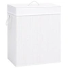 Image de Panier à linge avec une seule section bambou blanc 83 L 320752