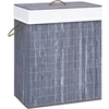 Image de Panier à linge avec une seule section bambou gris 83 L 320756