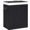 Image de Panier à linge avec une seule section bambou noir 83 L 320758