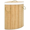 Image de Panier à linge d'angle Bambou 60 L
