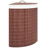 Image de Panier à linge d'angle Bambou Marron 60 L