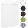 Image de Panier à linge d'angle Bambou Blanc 60 L