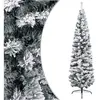 Image de Sapin de Noël artificiel mince flocon de neige vert 180 cm PVC