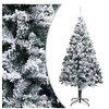 Image de Sapin de Noël artificiel avec neige floquée vert 180 cm PVC