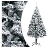 Image de Sapin de Noël artificiel avec neige floquée Vert 240 cm PVC