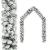 Image de Guirlande de Noël avec neige floquée Vert 20 m PVC