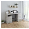 Image de Bureau Gris béton 140x50x76 cm Bois d'ingénierie