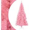 Image de Sapin de Noël artificiel avec support Rose 210 cm PVC