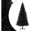 Image de Sapin de Noël artificiel avec support Noir 210 cm PVC