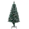 Image de Sapin de Noël avec Pommes de Pin et Neige Blanche Décoration de Noël Arbre Artificiel Salon Salle de Séjour Maison Intérieur 150 cm