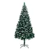 Image de Sapin de Noël avec pommes de pin et neige blanche 240 cm