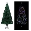 Image de Sapin de noël artificiel avec support vert 210 cm fibre optique