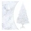 Image de Arbre de noël artificiel avec branches épaisses blanc 180cm pvc