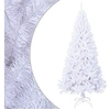 Image de Arbre de Noël Artificiel avec Branches Epaisses Décoration de Noël Arbre Réaliste Salon Salle de Séjour Maison Intérieur Blanc 240 cm PVC
