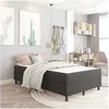 Image de Boxspring stof donkergrijs 120x200 cm3054723