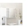Image de Armoire à miroir de salle de bain Blanc Bois d'ingénierie