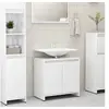 Image de Armoire de salle de bain Blanc brillant Bois d ingénierie