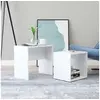 Image de Ensemble de table basse Blanc 48x30x45 cm Bois d ingénierie