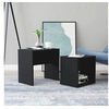 Image de Ensemble de table basse Noir 48x30x45 cm Bois d ingénierie