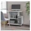 Image de Bureau d'ordinateur blanc 80x50x75 cm aggloméré