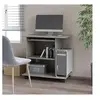 Image de Bureau d'ordinateur gris béton 80x50x75 cm aggloméré