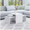 Image de Ensemble de tables basses Blanc 100x48x40 cm bois d'ingénierie