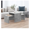 Image de Ensemble de table basse Gris béton 100x48x40 cm Bois ingénierie