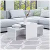 Image de Ensemble de table basse Blanc brillant Bois d'ingénierie