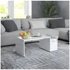 Image de Table basse Blanc 90x45x35 cm bois d'ingénierie