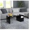 Image de Table basse Noir 90x45x35 cm bois d'ingénierie