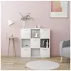 Image de Bibliothèque Blanc 90x30x90 cm Bois d'ingénierie