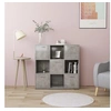 Image de Bibliothèque Gris béton 90x30x90 cm Bois d'ingénierie
