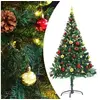 Image de Arbre de Noël Artificiel Pré-éclairé avec Boules, Sapin de Noël avec LED, Décoration de Vacances, Ornement de Fête 321499