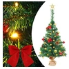 Image de Arbre de Noël artificiel pré éclairé avec boules vert 64 cm