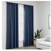 Image de Gordijnen linnen-look verduisterend haken 2 st 140x245 cm blauw321182