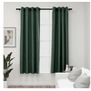Image de Rideaux occultants Aspect lin avec oillets 2 pcs Vert 140x175cm