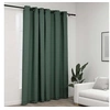 Image de Rideau occultant Aspect de lin avec oillets Vert 290x245 cm