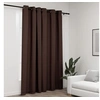 Image de Rideau occultant Aspect de lin avec oillets Taupe 290x245 cm