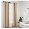 Image de Rideaux occultants Aspect lin avec oillets 2pcs Beige 140x225cm